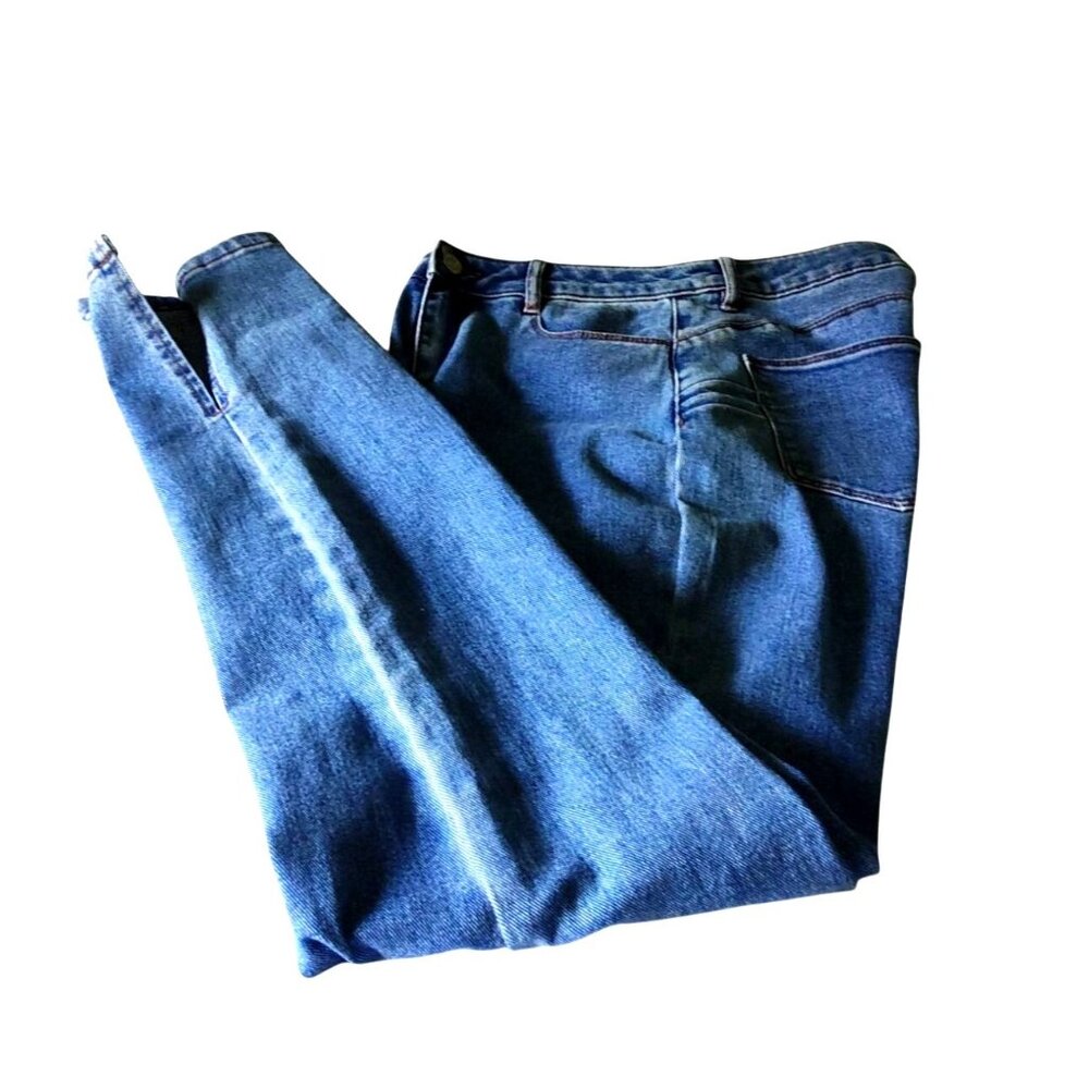 Missguided Women's Size 4R Light Blue Jeans Comfort Stretch Sculpt Split Hem NWT